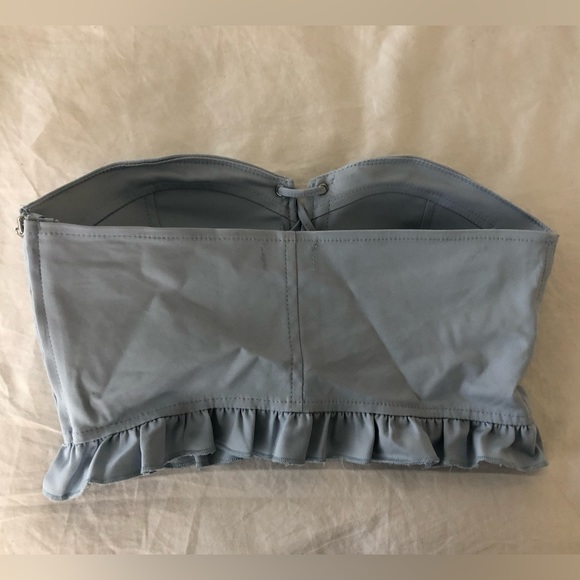 Blue Kacey Lace Up Corset - Picture 5 of 7